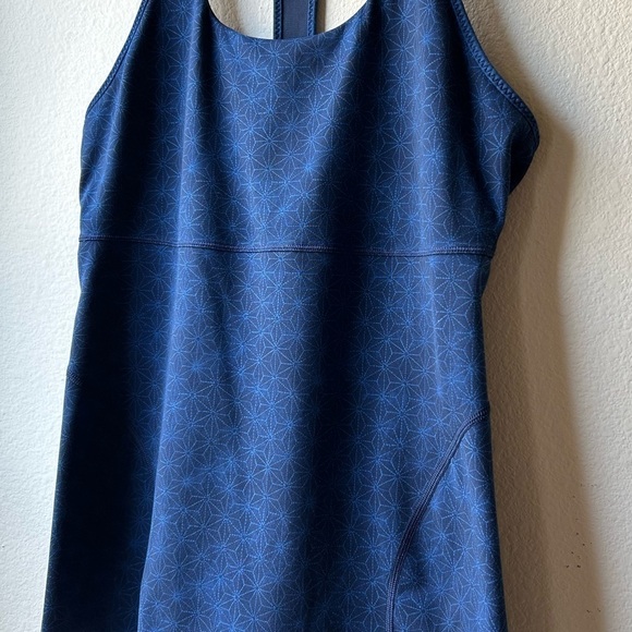 Lululemon Power Up Tank II Sashico Star Inkwell Rugged Blue Black Sz 12 - Picture 7 of 15